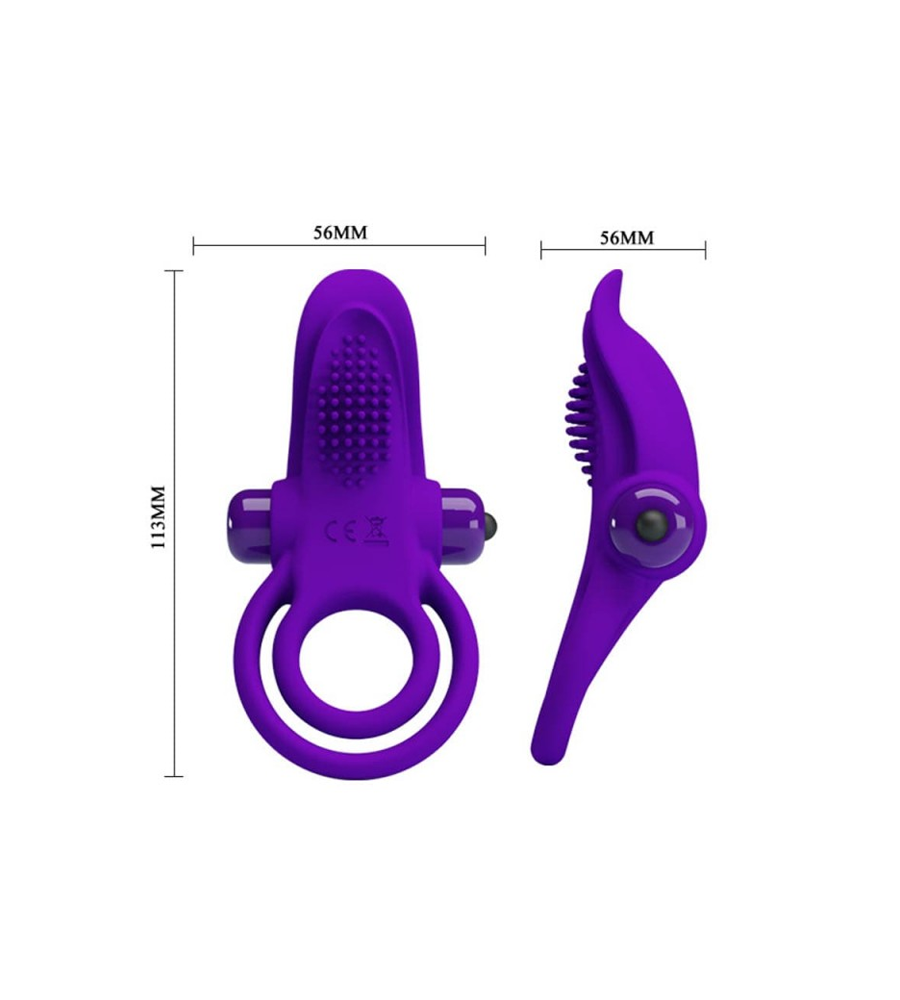 Pretty Love Vibrant Penis Ring Purple – vibrirajući penis prsten - image 4