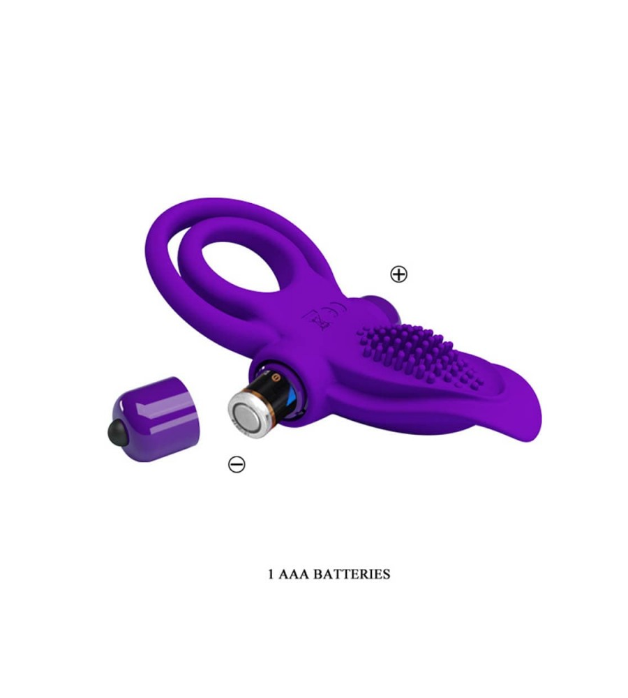 Pretty Love Vibrant Penis Ring Purple – vibrirajući penis prsten - image 6