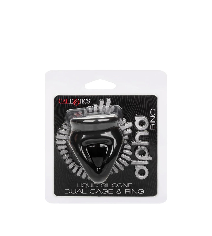 Alpha Dual Cage Ring – silikonski prsten za penis i testise - image 2