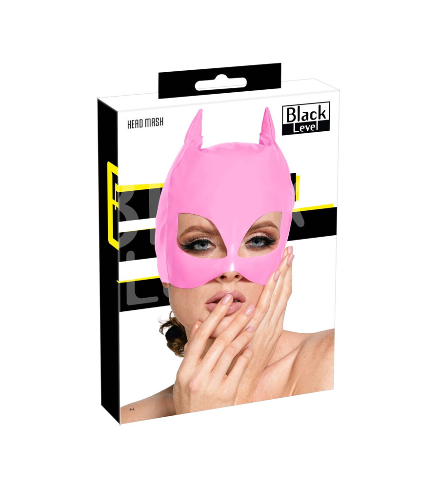Black Level Vinyl Head Mask Pink – maska žena mačka - image 2