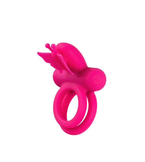 CalExotics Butterfly Dual Ring - vibrirajući penis prsten