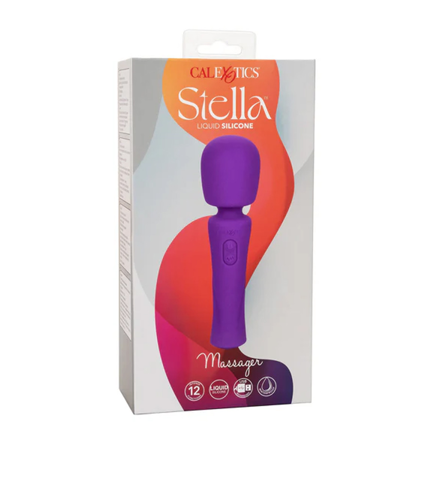 CalExotics Stella Mini Massager Purple – silikonski wand vibrator - image 2