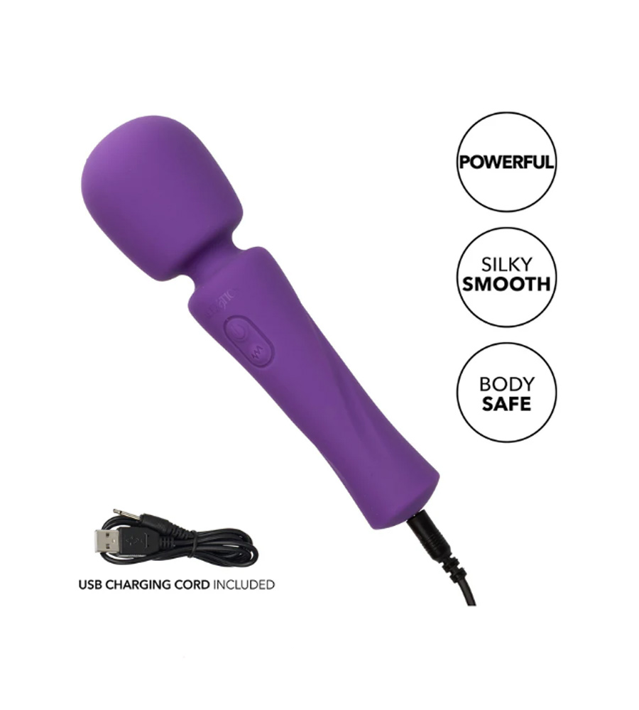 CalExotics Stella Mini Massager Purple – silikonski wand vibrator - image 4