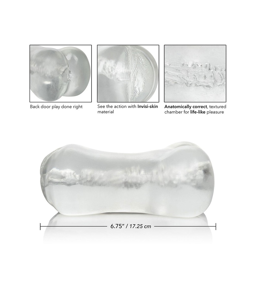 CalExotics Stroke It Tight Pussy/Ass Transparent – realističan masturbator - image 3