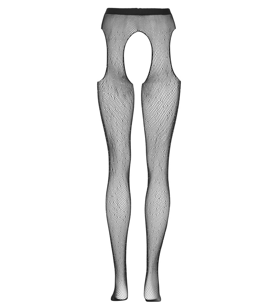 Cottelli Legwear Suspender Tights – ouvert hulahopke sa šljokicama - image 5