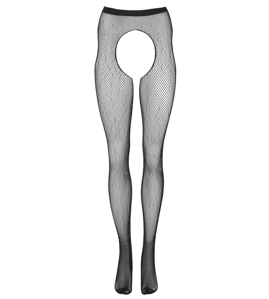 Cottelli Legwear Suspender Tights – ouvert hulahopke sa šljokicama - image 4