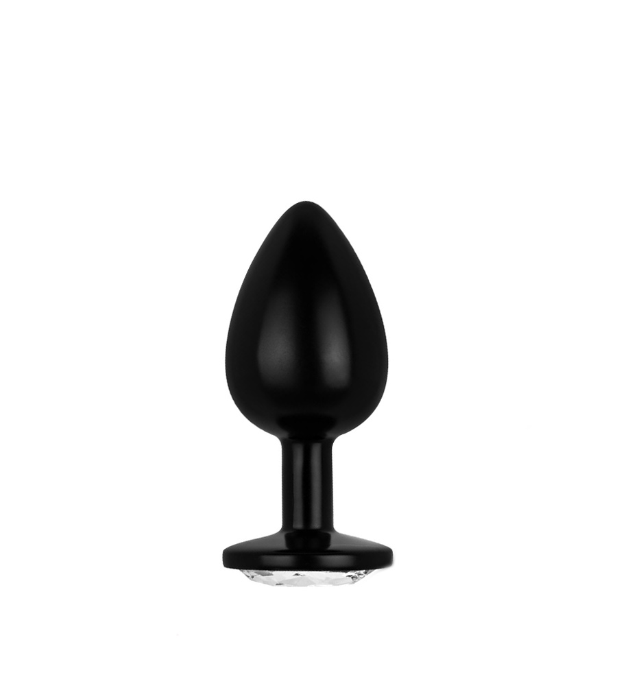 EasyToys Black/Silver Butt Plug L – metalni analni plug, 9.3 cm