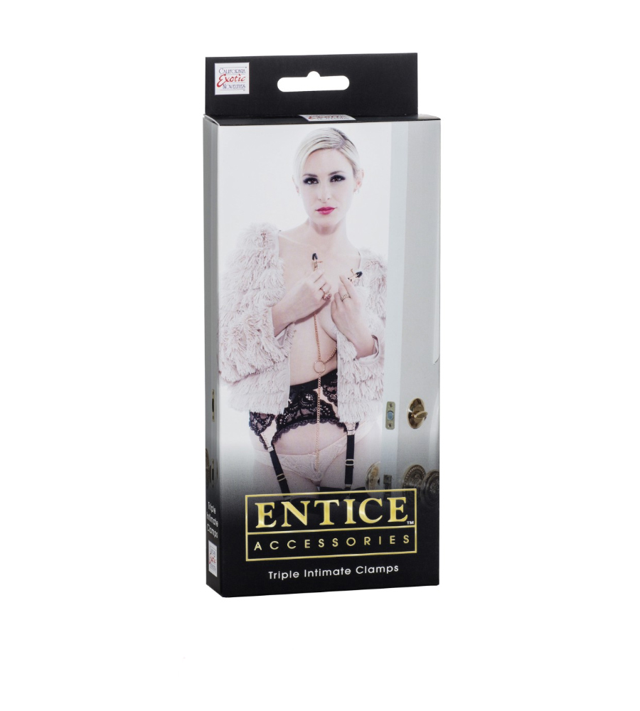 Calexotics Entice Triple Intimate Clamps – štipaljke za bradavice i klitoris - image 2