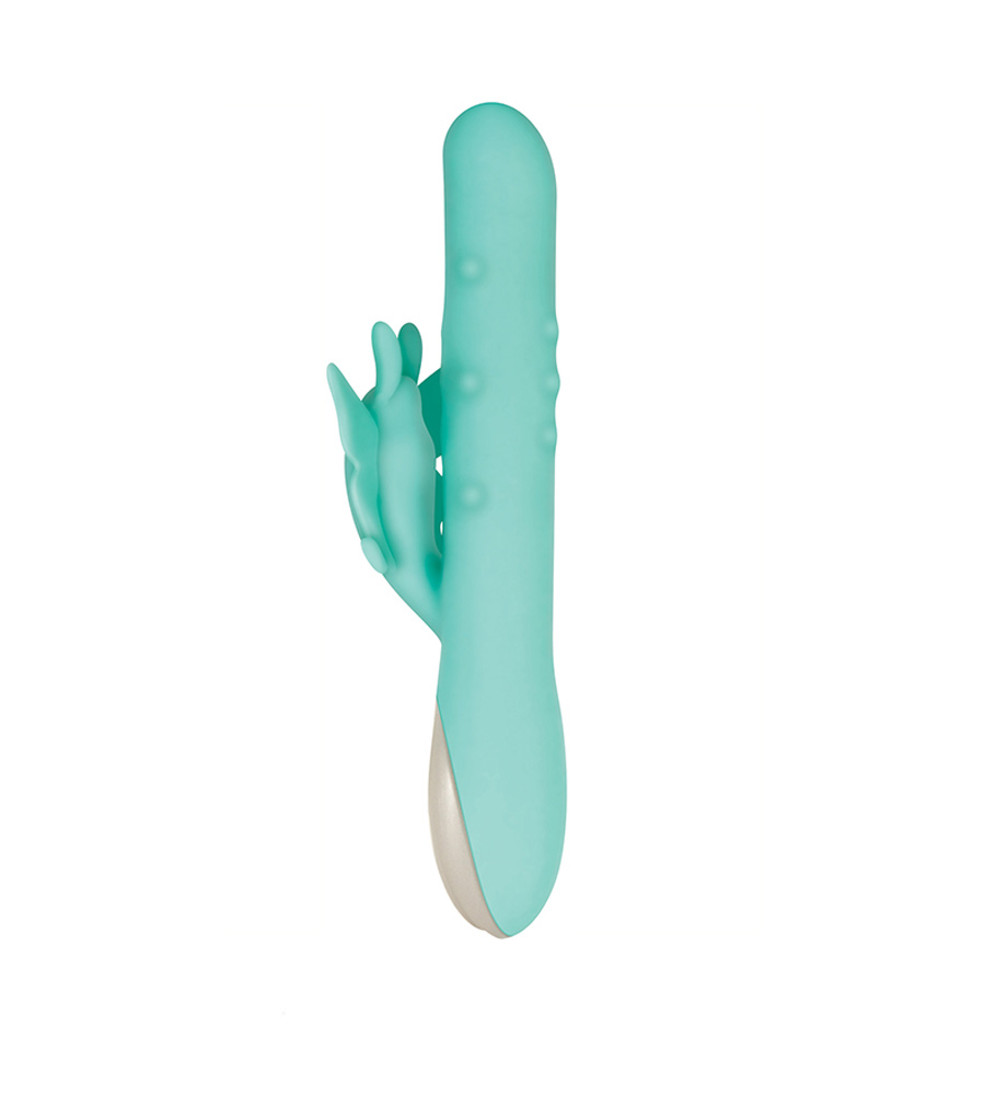 Evolved Grand Beaded Butterfly Green – silikonski rabbit vibrator - image 4