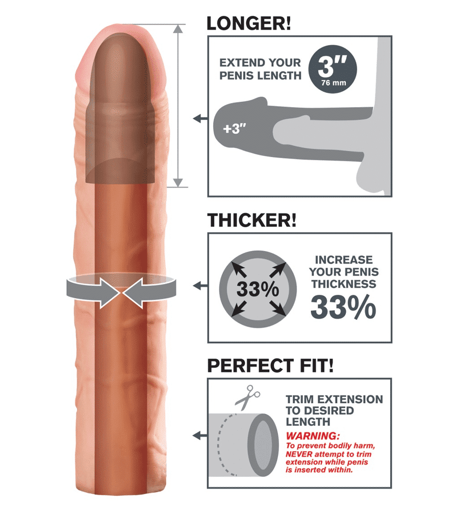 FX Perfect 3” Extension – navlaka za penis - image 4