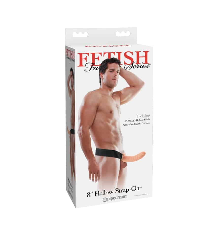 Fetish Fantasy Hollow Strap-On 8″ Flesh – strap-on za muškarce - Slika 2