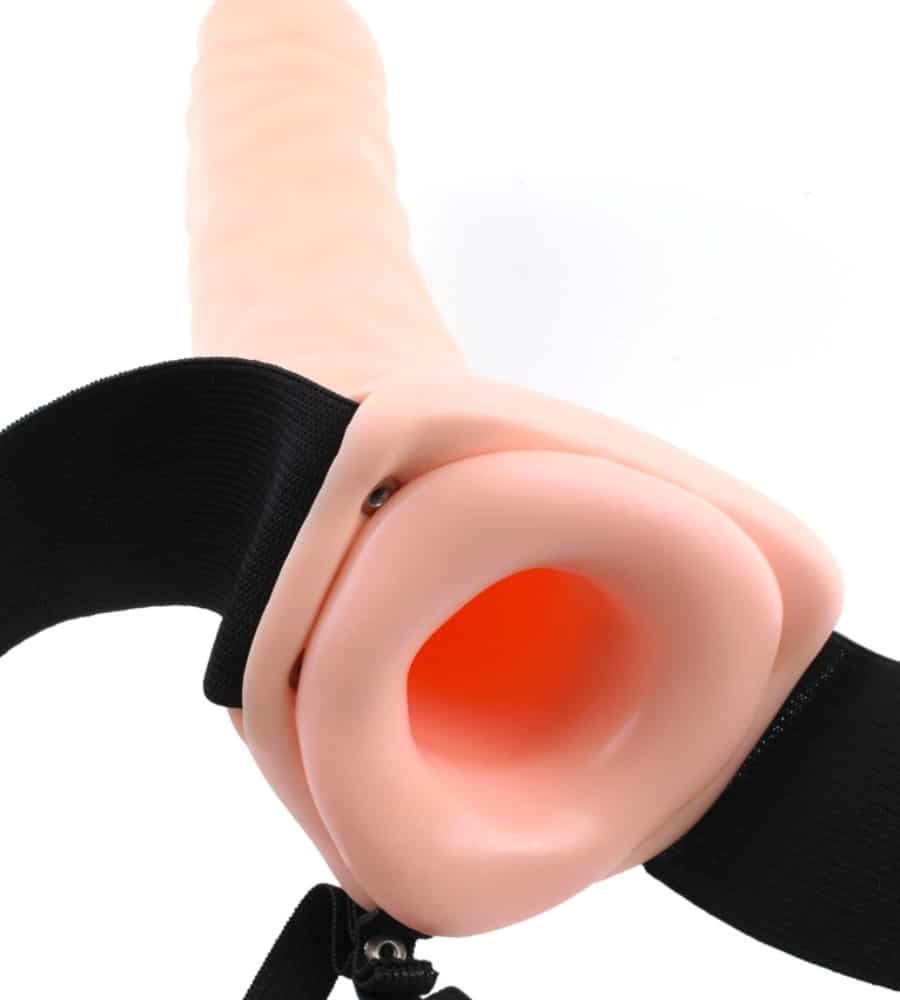 Fetish Fantasy Hollow Strap-On 8″ Flesh – strap-on za muškarce - Slika 4