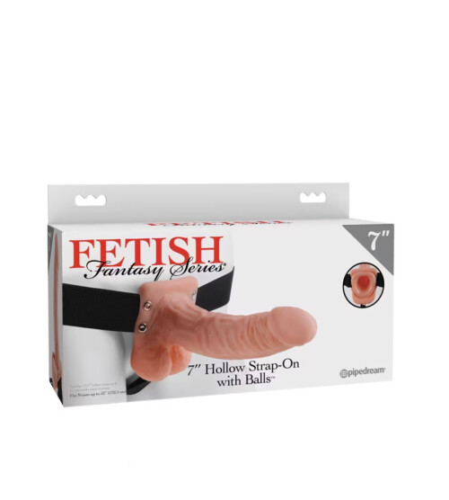 Fetish Fantasy Hollow Strap-On Beige 7” – strap-on za muškarce - image 2