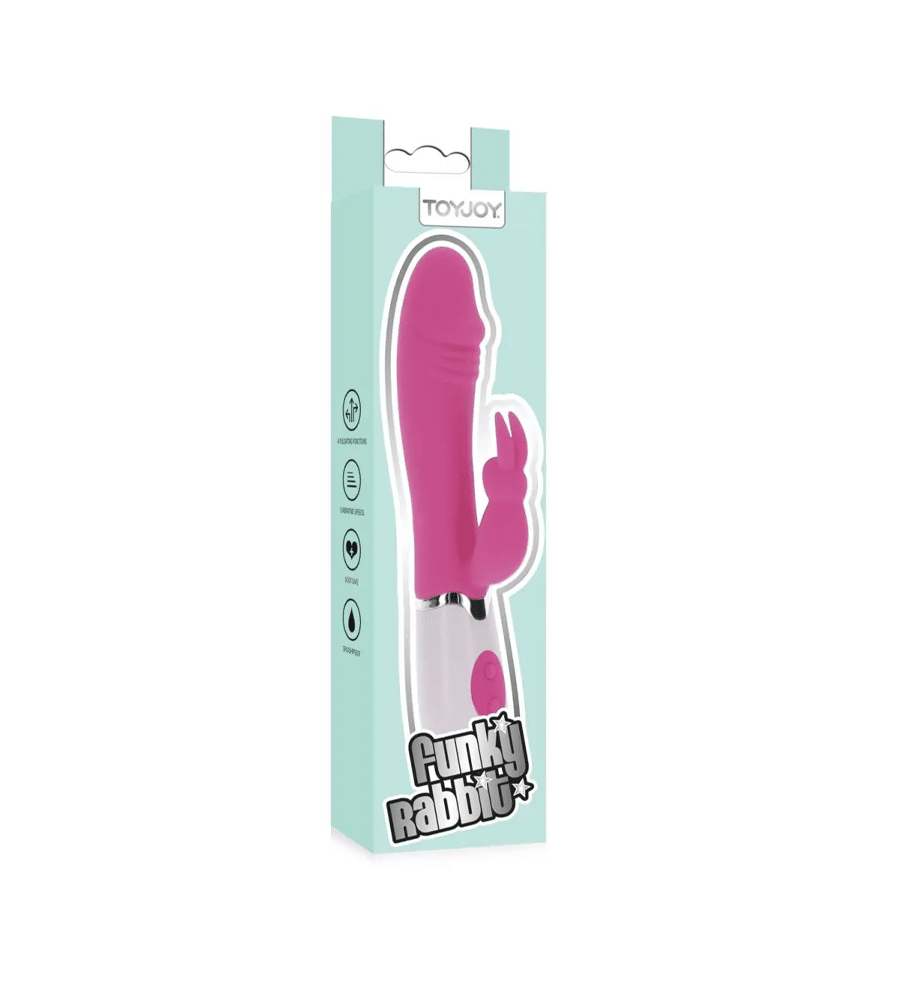 Funky Rabbit Pink – silikonski rabbit vibrator - image 4