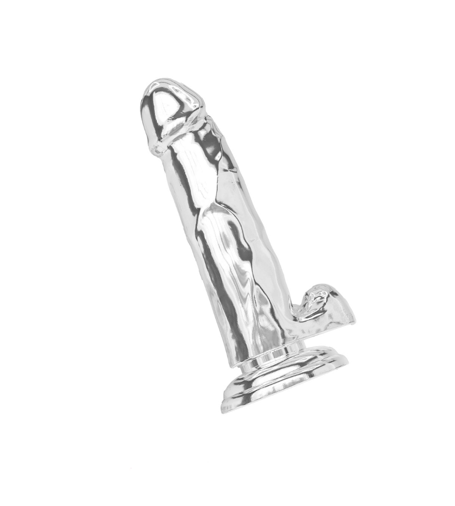 Get Real Clear Dildo with Balls 7”– prozirni realistični dildo - image 3