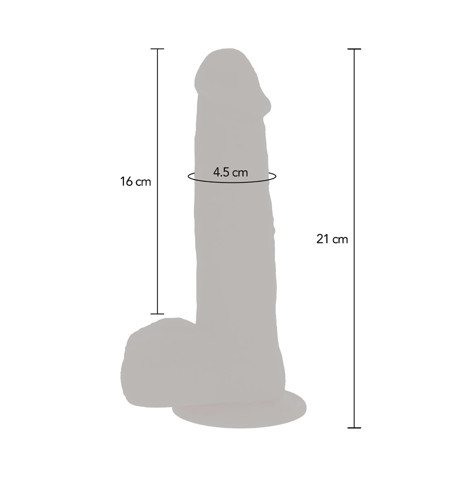 Get Real Naked Rotating Beads - vibrirajući dildo s testisima, 21 cm