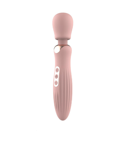 Glam Large Wand Vibrator Pink – silikonski masažer