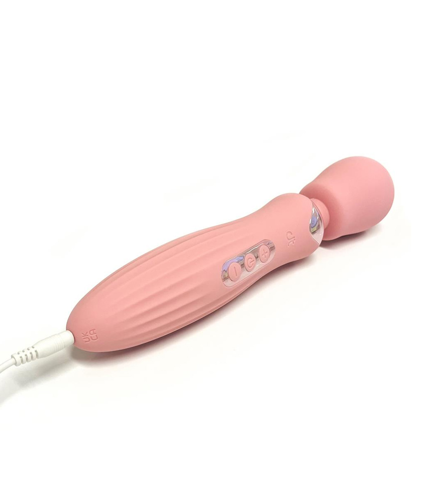 Glam Large Wand Vibrator Pink – silikonski masažer - image 3