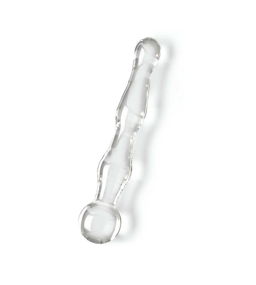 Glass Worxx Sparkle Wand - stakleni dildo, 18 cm