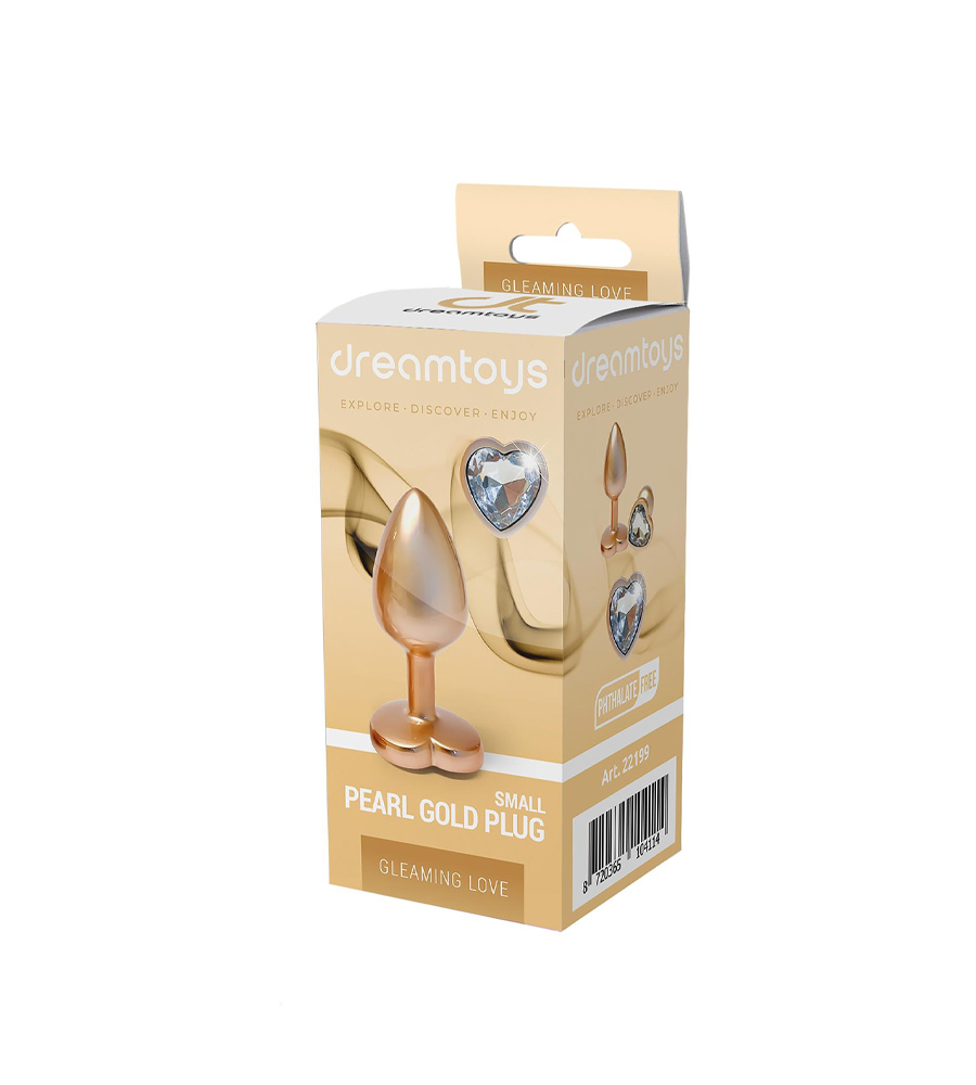 Gleaming Love Pearl Gold Plug Small – metalni analni plug - image 2