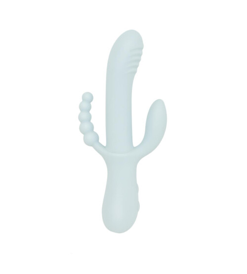Good Vibes Only Sage Blue – silikonski rabbit vibrator
