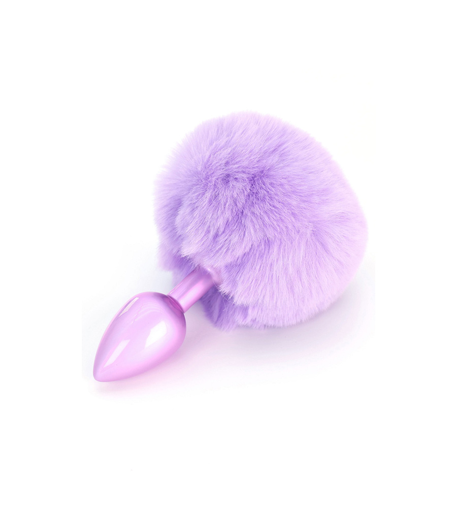 Happiness Enchanting Bunnytail Buttplug Purple – analni plug s repom