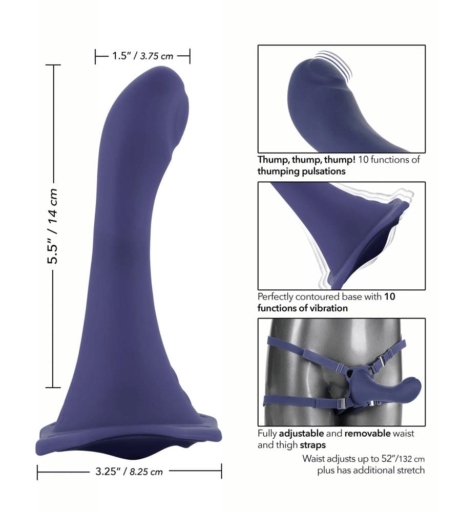 Her Royal Harness Me2 Thumper - strap-on i vibrirajući dildo - image 6