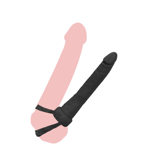 Hidden Desire Double Trouble – dildo s prstenovima