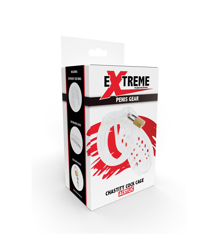 Hidden Desire Extreme Chastity Cock Cage Acrylic – kavez za penis - Slika 2