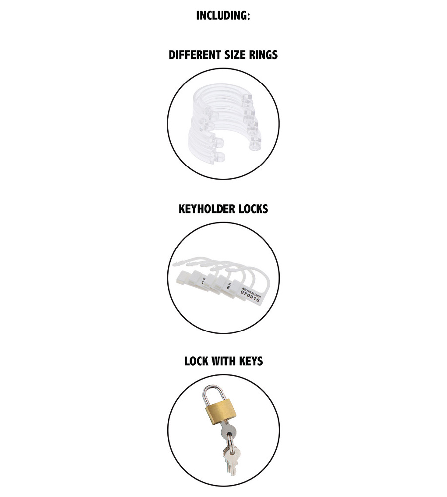 Hidden Desire Extreme Chastity Cock Cage Acrylic – kavez za penis - Slika 5