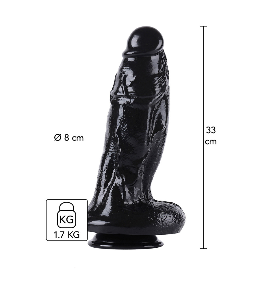 Hidden Desire Extreme Dong Xtra Thick XXL – dildo s testisima - image 2