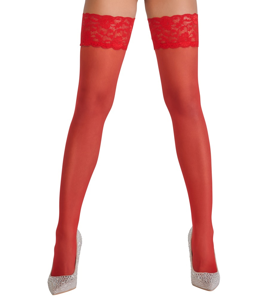 Cottelli Legwear Hold-up Red – samostojeće čarape - image 2