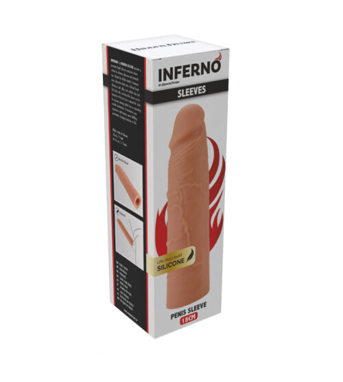 Inferno Penis Sleeve Liquid Silicone 18 cm – silikonska navlaka za penis - image 2