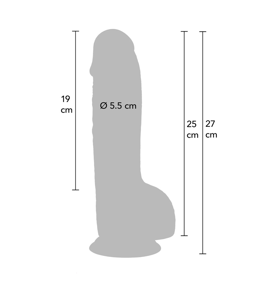 Inferno Realistic Dildo PVC 25 cm – realistični dildo - image 4