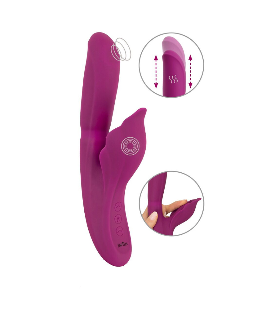 Javida 4 Function Pulse/Thrust Rabbit Vibrator – zagrijavajući i pomični rabbit vibrator