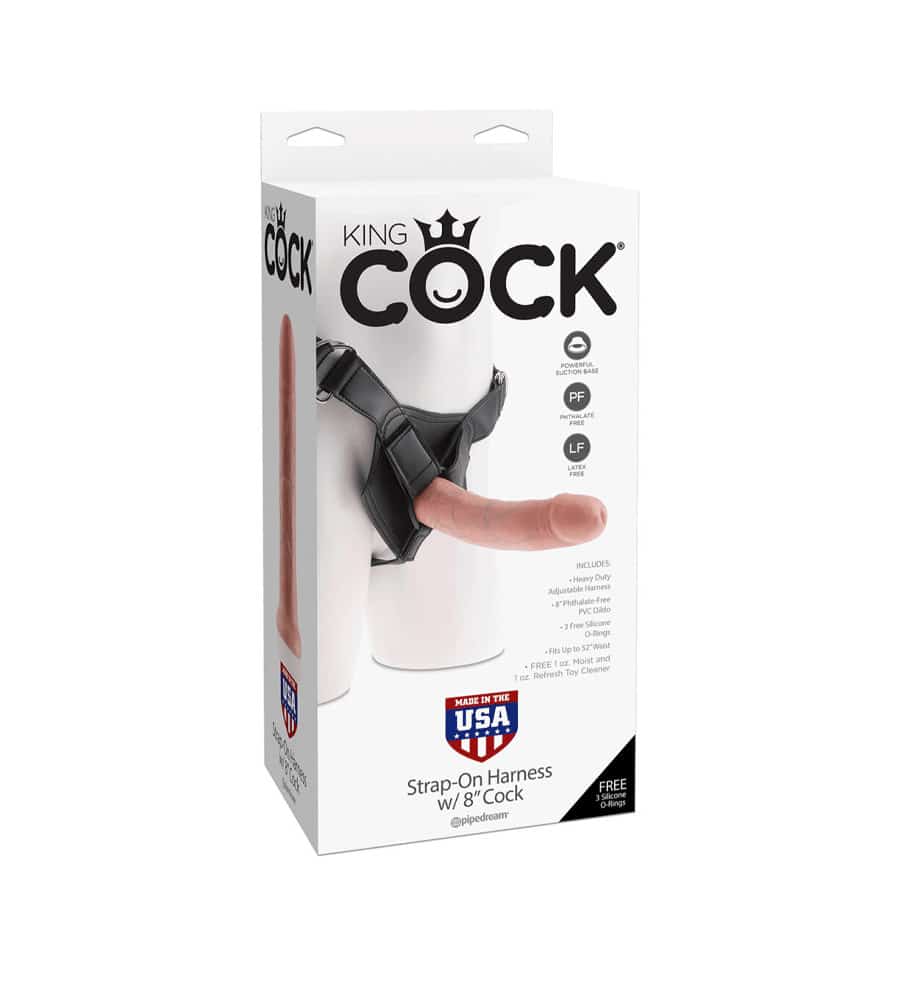 King Cock Strap-On Harness 8”- strap-on s dildom - image 2