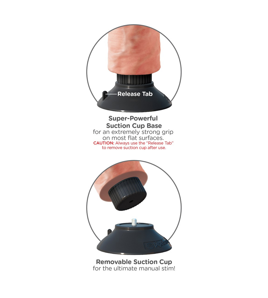 King Cock Vibrating Cock With Balls 9” Light – vibrirajući dildo - image 4