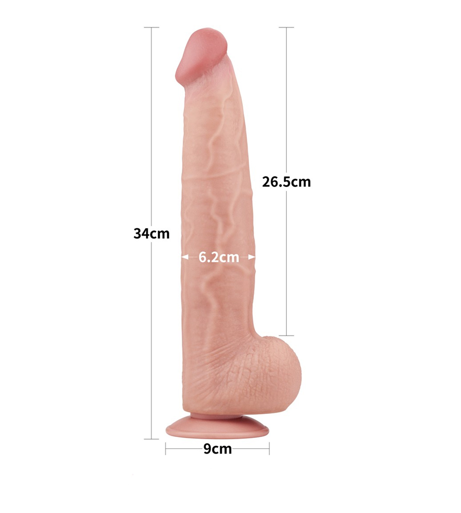 LoveToy Sliding Skin 13.5” King Sized – realistični dildo - image 3