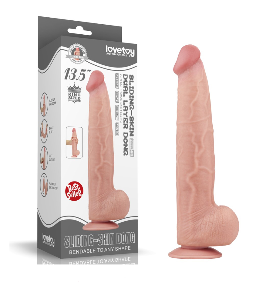 LoveToy Sliding Skin 13.5” King Sized – realistični dildo - image 2