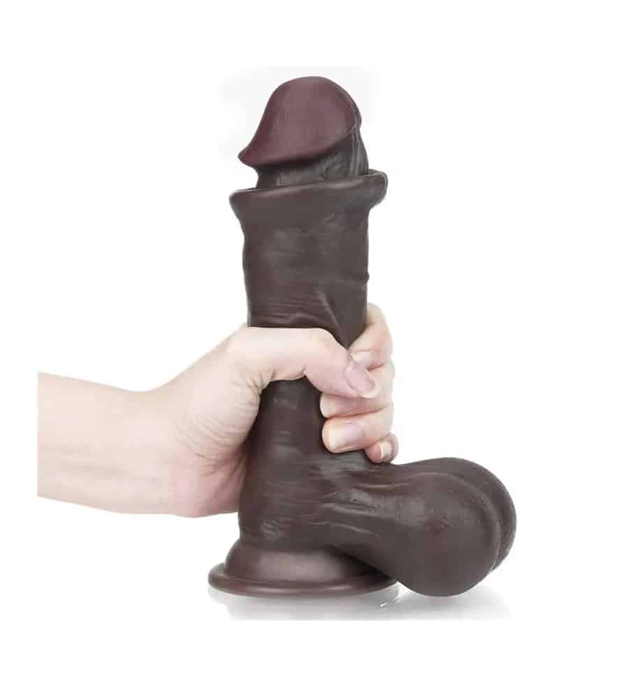 LoveToy Sliding Skin Brown 7.8” – dildo - image 2