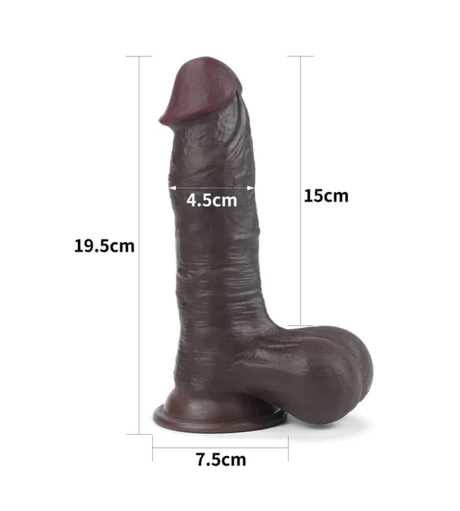 LoveToy Sliding Skin Brown 7.8” – dildo - image 3