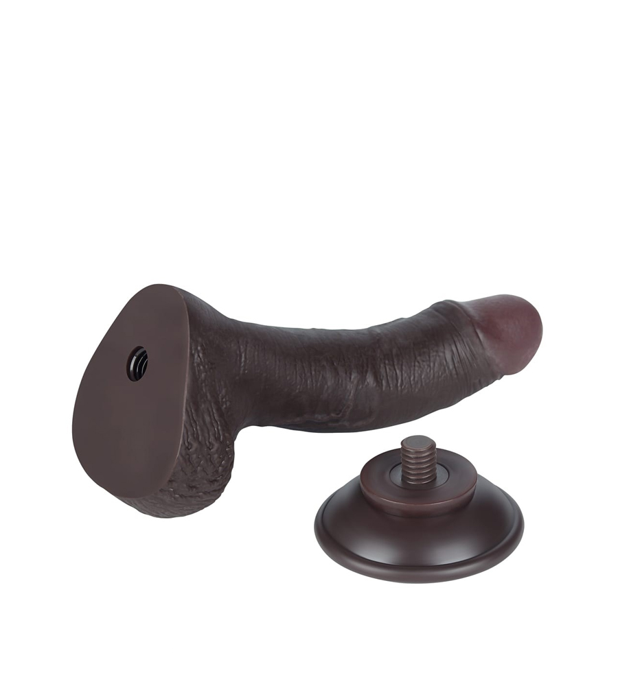 LoveToy Sliding Skin Curvy Brown 7.5” – realistični dildo, 19.5 cm - Slika 4