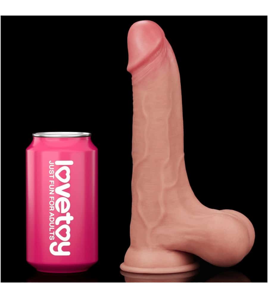 LoveToy Sliding Skin Dual-Layer 8.5'' - realistični dildo, 22 cm - Slika 8