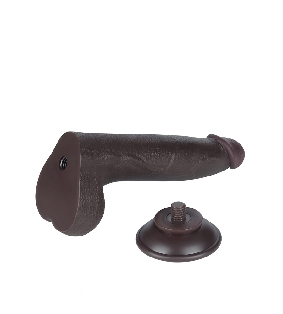 LoveToy Sliding Skin Small Balls Brown 8.5” – realistični dildo, 20 cm - Slika 3