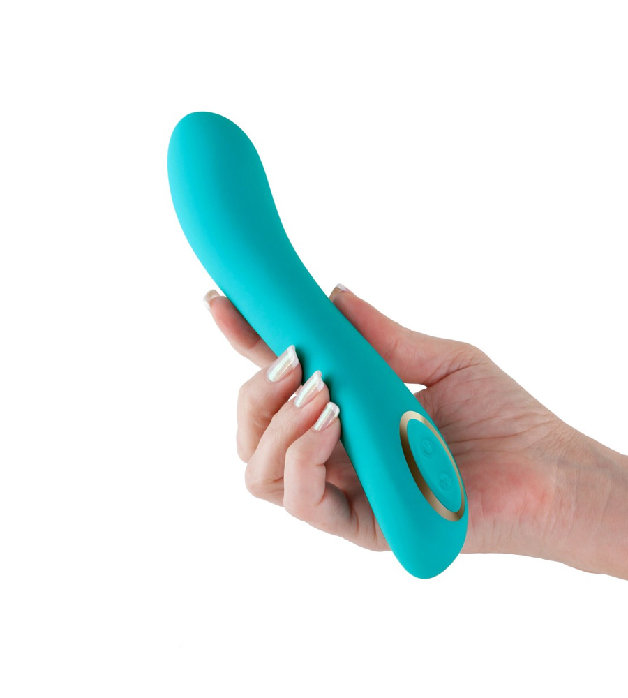 Obsessions Zeus Light Green – silikonski vibrator, 21.3 cm - Slika 3