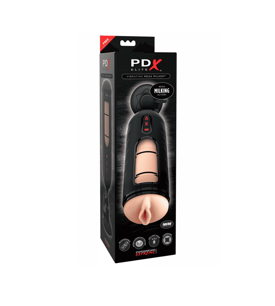 PDX Vibrating Mega Milker – pomični vibrirajući masturbator - image 5