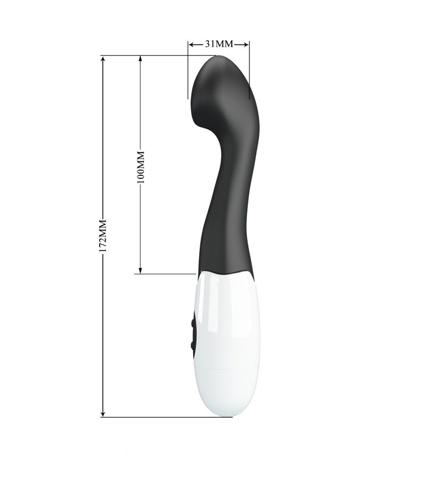 Pretty Love Charles Black – silikonski vibrator, 17.2 cm - Slika 3