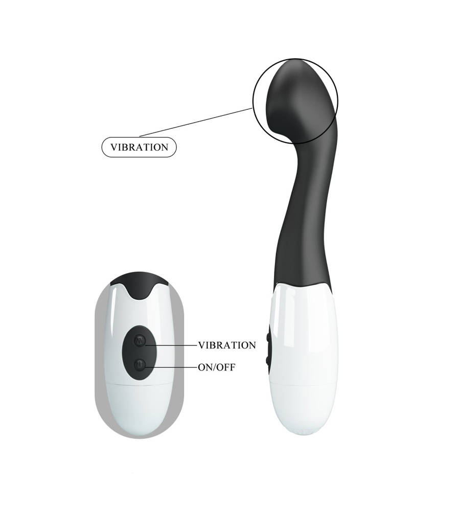 Pretty Love Charles Black – silikonski vibrator, 17.2 cm - Slika 5