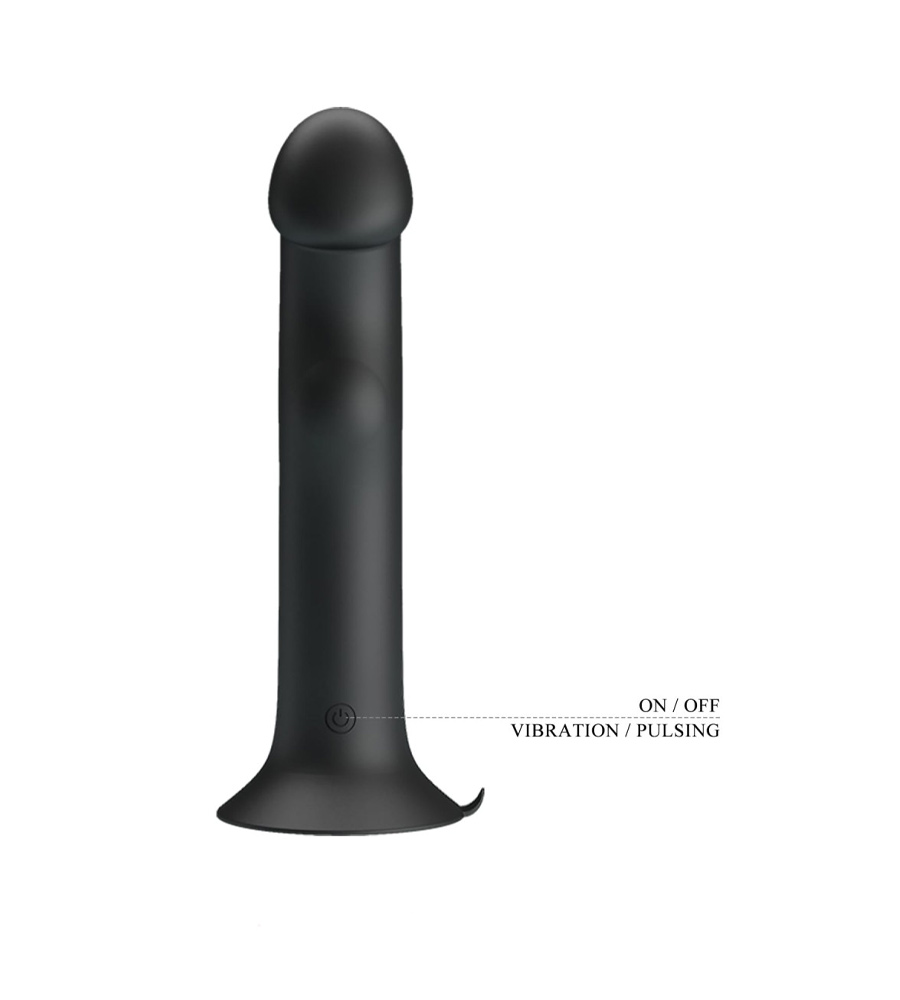 Pretty Love Murray Black – vibrirajući silikonski dildo - image 5