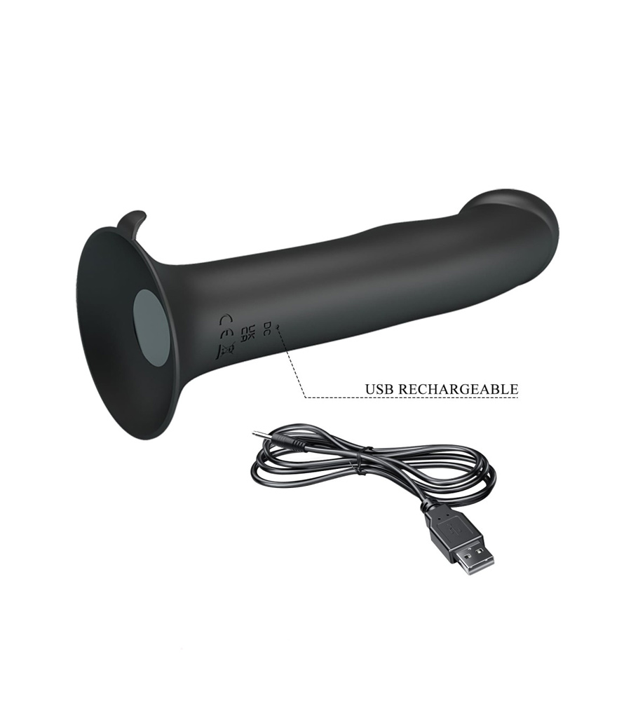 Pretty Love Murray Black – vibrirajući silikonski dildo - image 6